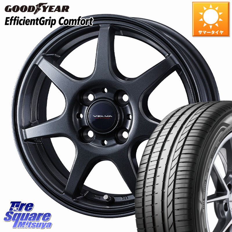 グッドイヤー EffcientGrip Comfort サマータイヤ 165/55R15WEDS VELVA WONDER ヴェルヴァワンダー ホイール 15インチ 15X5.5J 42 4穴 100 ブーン BOON|タイヤスクエアミツヤ