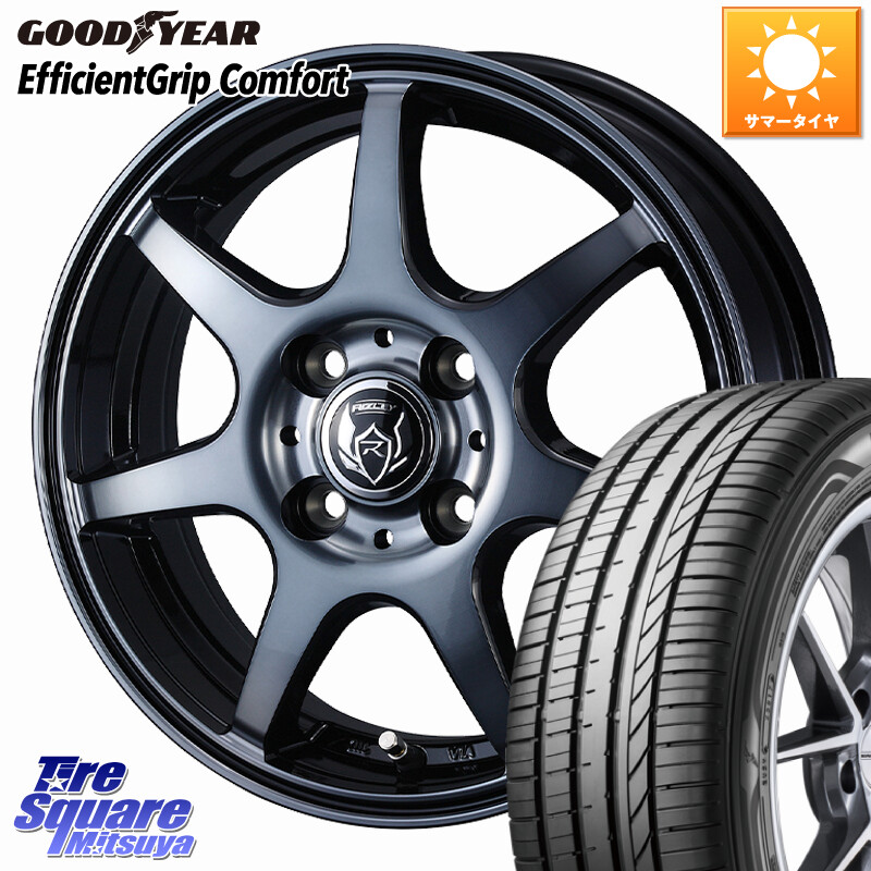 グッドイヤー EffcientGrip Comfort サマータイヤ 205/55R16WEDS RIZLEY KW ホイール 16インチ ライツレー 16X6.0J 40 4穴 100 E13オーラ アクア|タイヤスクエアミツヤ