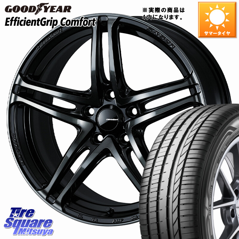 グッドイヤー EffcientGrip Comfort サマータイヤ 205/55R16WEDS WedsSport SA-52R SA52R ウェッズ スポーツ ホイール ◇参考画像 16インチ 16X6.5J 42 4穴 100 E13オーラ|タイヤスクエアミツヤ