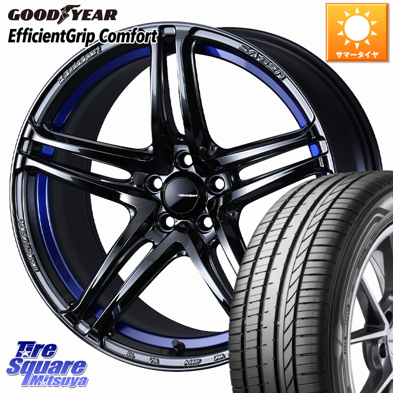 グッドイヤー EffcientGrip Comfort サマータイヤ 255/40R18WEDS WedsSport SA-52R SA52R ウェッズ スポーツ ホイール 18インチ 18X8.5J(VAB 4POT) 52 5穴 114.3|タイヤスクエアミツヤ
