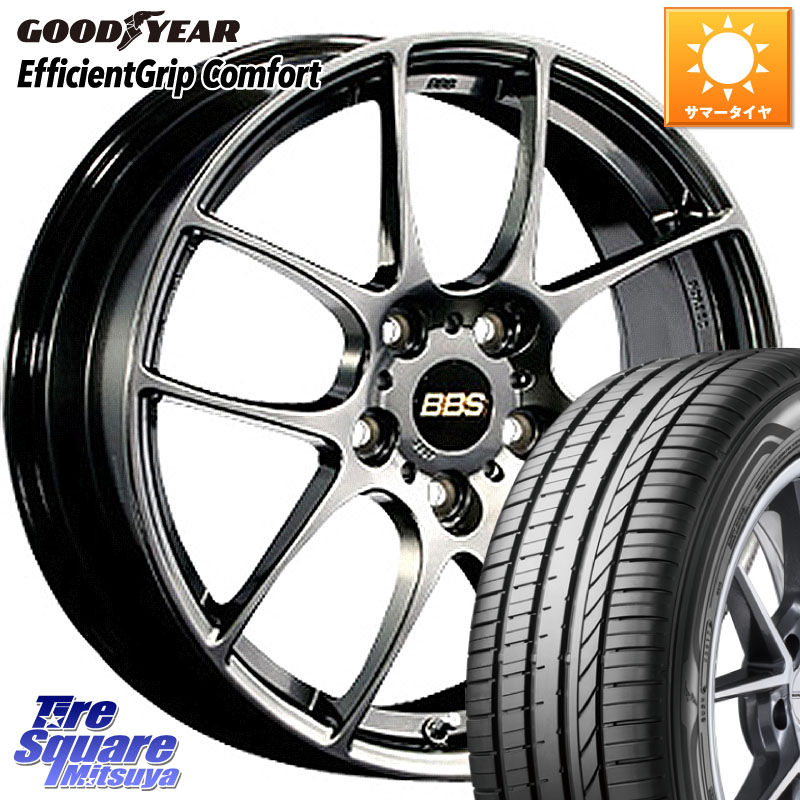 BBS RF 鍛造1ピース DB ホイール 17インチ 17 X 7.0J +48 4穴 100 グッドイヤー EffcientGrip Comfort サマータイヤ 215/40R17