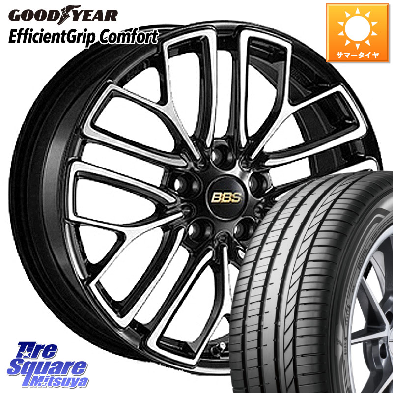 グッドイヤー EffcientGrip Comfort サマータイヤ 225/55R18BBS RE-X 鍛造1ピース ホイール 18インチ 18X7.5J 48 5穴 114.3 E52エルグランド ZR-V SL系フォレスター レイバック SK系フォレスター eビターラ|タイヤスクエアミツヤ