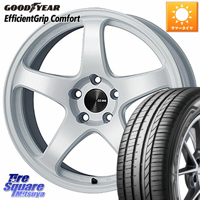 ENKEI エンケイ PerformanceLine PF05 WH 17インチ 17 X 7.0J +45 4穴 100 グッドイヤー EffcientGrip Comfort サマータイヤ 215/40R17