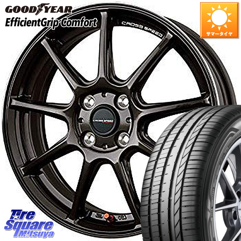 HotStuff クロススピード RS9 RS-9 軽量 ホイール 15インチ 15 X 5.5J +43 4穴 100 グッドイヤー EffcientGrip Comfort サマータイヤ 165/55R15