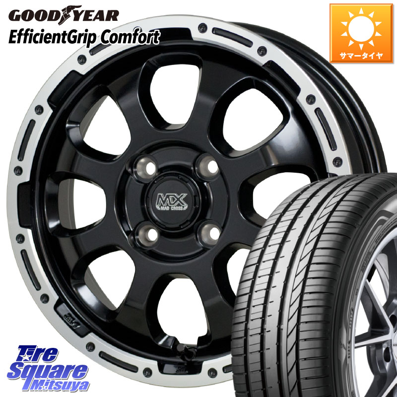 HotStuff マッドクロス GRACE グレイス BK 4H ホイール 14インチ 14 X 4.5J +45 4穴 100 グッドイヤー EffcientGrip Comfort サマータイヤ 165/60R14