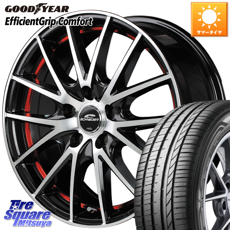 MANARAY MID SCHNEIDER シュナイダー RX27 RX-27 ホイール 4本 17インチ 17 X 7.0J +48 5穴 114.3 グッドイヤー EffcientGrip Comfort サマータイヤ 215/40R17