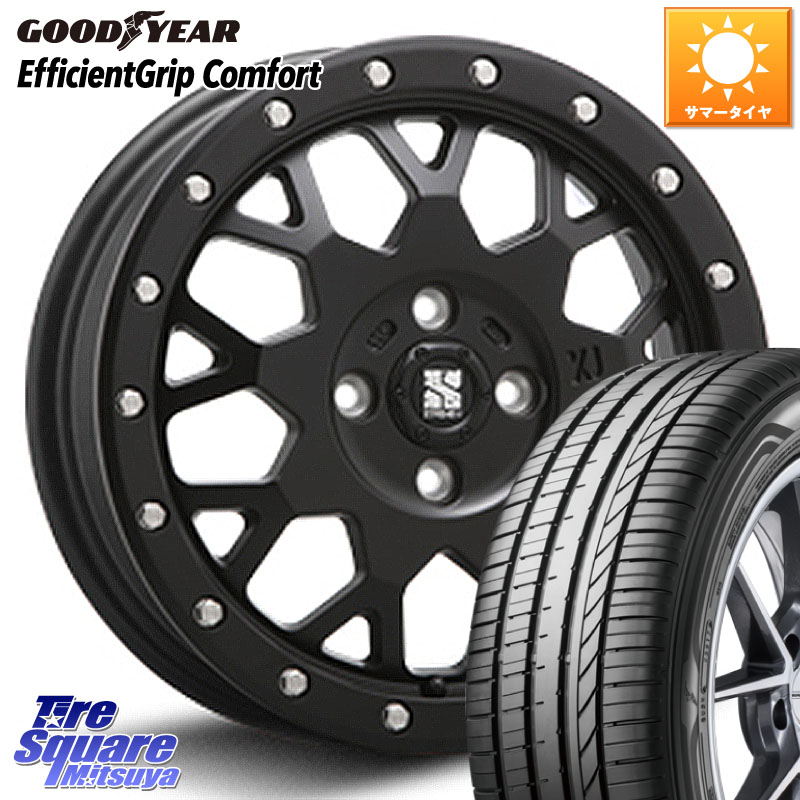 グッドイヤー EffcientGrip Comfort サマータイヤ 165/55R14MLJ XJ04 XTREME-J エクストリームJ ホイール 14インチ 14X4.5J 43 4穴 100 ハイゼットアゲトラCustom車用※軽自動車専用ホイール※ アルト系 ライフ ゼスト モコ 日産 アトレーワゴン キャリイ エブリイ ア|タイヤスクエアミツヤ