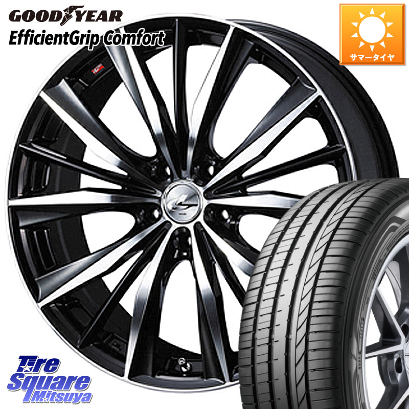 WEDS 33289 レオニス VX 特価● ウェッズ Leonis BKMC ホイール 19インチ 19 X 8.0J +48 5穴 114.3 グッドイヤー EffcientGrip Comfort サマータイヤ 235/40R19 ヤリスクロス CY2アコード 70系カムリ