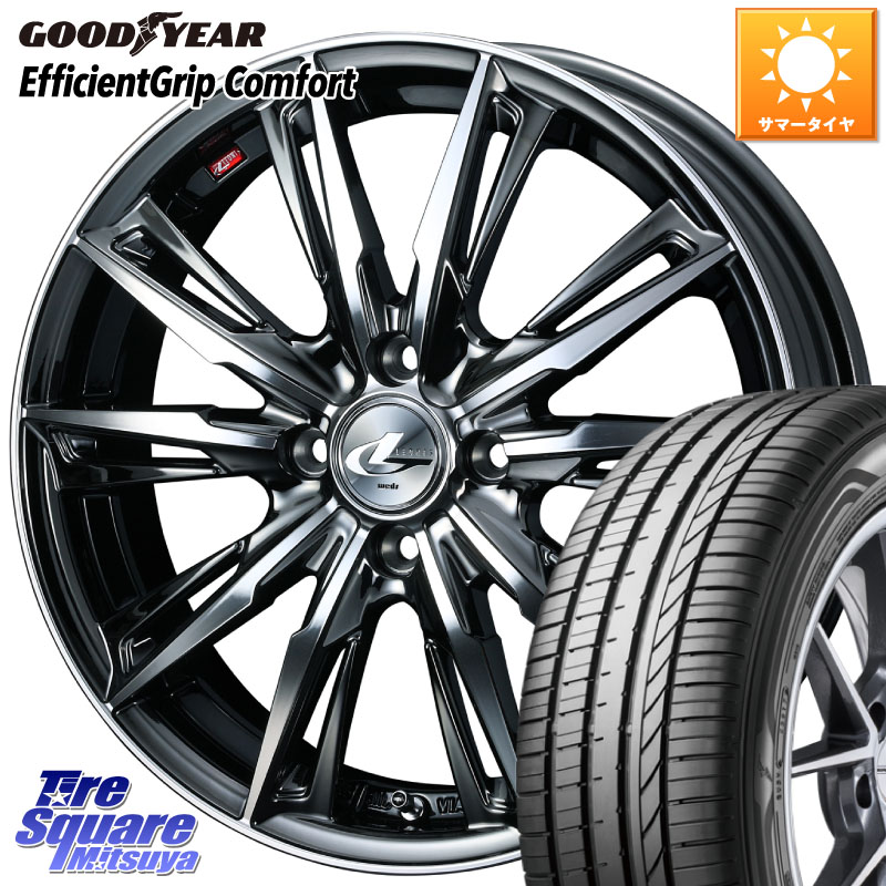 WEDS LEONIS レオニス GX ウェッズ ホイール 15インチ 15 X 4.5J +45 4穴 100 グッドイヤー EffcientGrip Comfort サマータイヤ 165/50R15