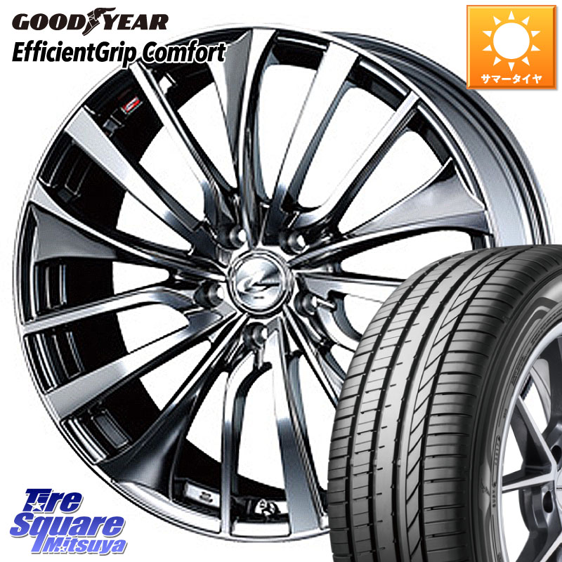 グッドイヤー EffcientGrip Comfort サマータイヤ 245/35R19WEDS 36381 レオニス VT ウェッズ Leonis ホイール 19インチ 19X8.0J 50 5穴 114.3 WRX-S4(VBH) クラウンマジェスタ アリスト WRX S4 インプレッサ WRX｜タイヤスクエアミツヤ 153,510円