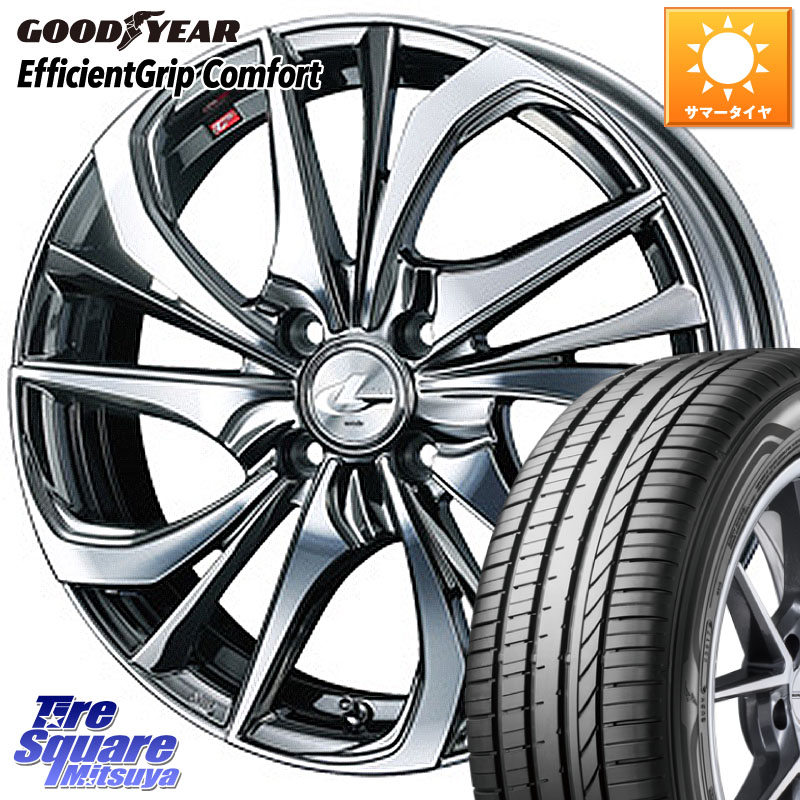 グッドイヤー EffcientGrip Comfort サマータイヤ 205/55R16WEDS ウェッズ Leonis レオニス TE (BMCMC) ホイール 16インチ 16X6.0J 50 4穴 100 アクア｜タイヤスクエアミツヤ