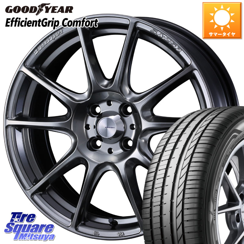 WEDS SA-25R PSB ウェッズ スポーツ ホイール 15インチ 15 X 6.0J +38 4穴 100 グッドイヤー EffcientGrip Comfort サマータイヤ 175/65R15 アクア 130系ヴィッツ