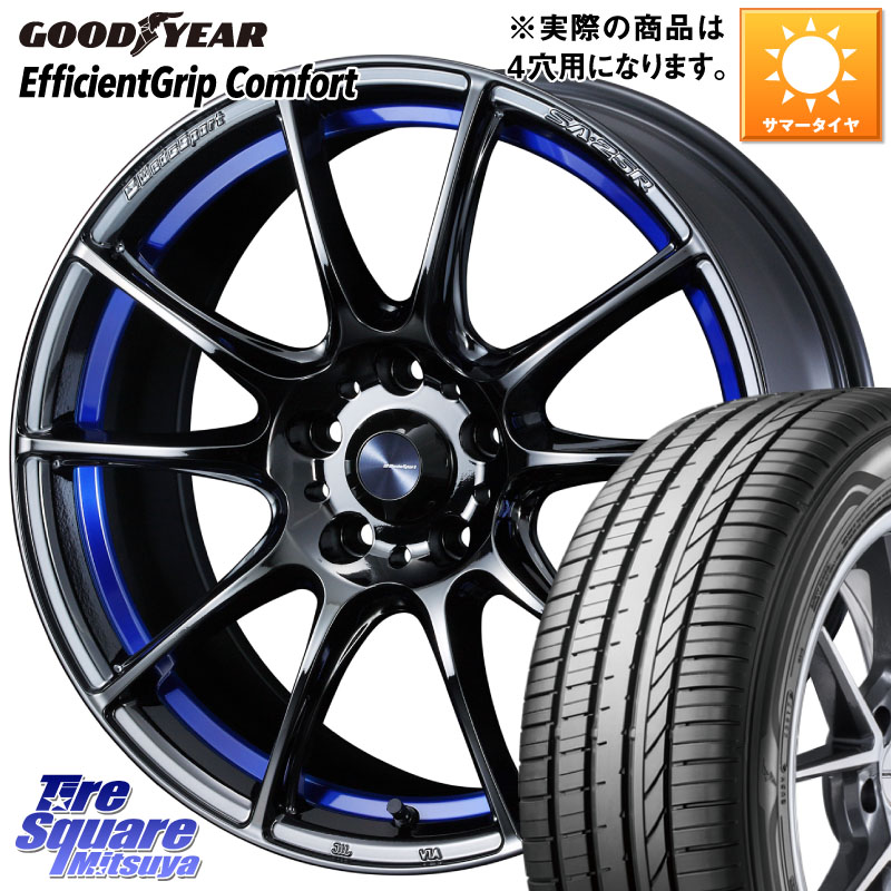 WEDS SA-25R ウェッズ スポーツ ホイール 17インチ 17 X 7.0J +50 4穴 100 グッドイヤー EffcientGrip Comfort サマータイヤ 195/45R17 スイフト4穴 118,565円