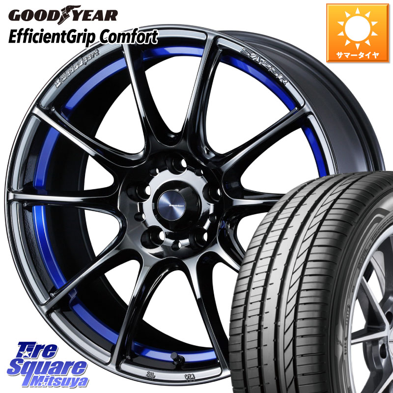 グッドイヤー EffcientGrip Comfort サマータイヤ 255/40R18WEDS WedsSport SA-25R SA25R ウェッズ スポーツ ホイール 18インチ 18X8.5J(VAB 4POT) 50 5穴 114.3｜タイヤスクエアミツヤ