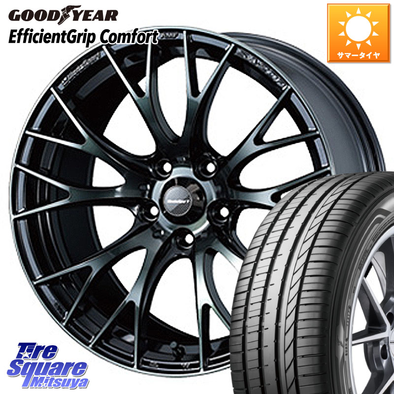 グッドイヤー EffcientGrip Comfort サマータイヤ 205/45R17WEDS WedsSport SA-20R SA20R ウェッズ スポーツ ホイール 17インチ 17X7.0J 48 5穴 100 10系シエンタ プレミオ|タイヤスクエアミツヤ