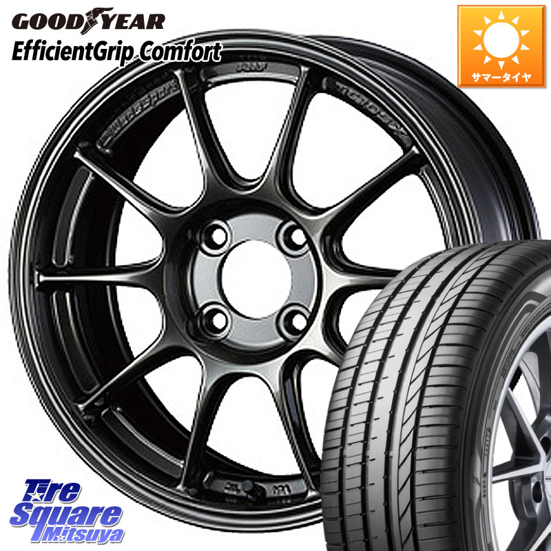 グッドイヤー EffcientGrip Comfort サマータイヤ 205/45R17WEDS WedsSport TC-105X TC105X ウェッズ スポーツ ホイール 17インチ 17X7.5J 30 4穴 100 ロードスター(ローダウン等)|タイヤスクエアミツヤ