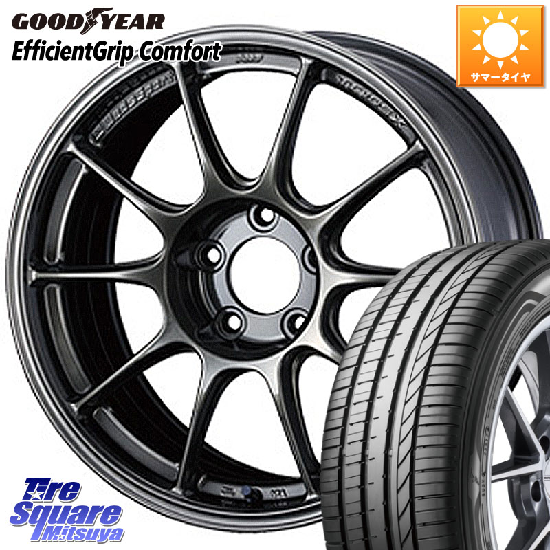 WEDS 73639 TC105X EJ ウェッズ スポーツ ホイール 17インチ 17 X 8.5J +43 5穴 100 グッドイヤー EffcientGrip Comfort サマータイヤ 225/45R17 BRZ・86・GR86ローダウン車