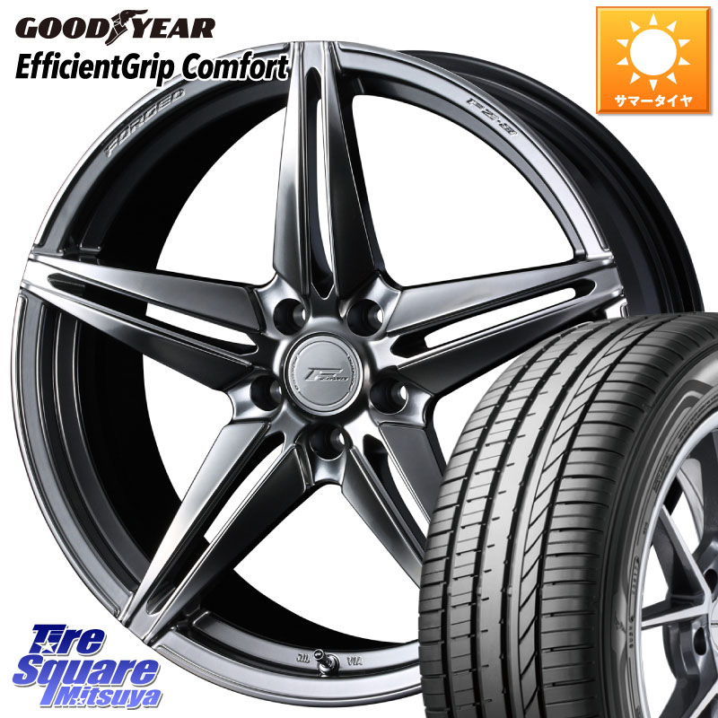 WEDS F ZERO FZ-3 FZ3 鍛造 FORGED ホイール18インチ エフゼロ 18 X 8.0J +45 5穴 114.3 グッドイヤー EffcientGrip Comfort サマータイヤ 225/55R18 デリカD:5 SL系フォレスター