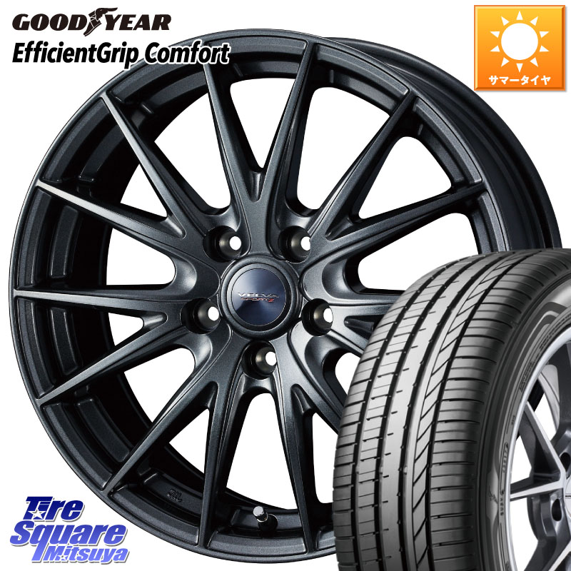 グッドイヤー EffcientGrip Comfort サマータイヤ 225/50R17WEDS ウェッズ ヴェルヴァ スポルト2 ホイール 17インチ 17X7.0J 48 5穴 100｜タイヤスクエアミツヤ