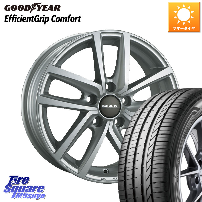 グッドイヤー EffcientGrip Comfort サマータイヤ 225/40R18阿部商会 MAK DRESDEN ホイール 18インチ 18X7.5J(VW GOLF7 AU) 51 5穴 112 フォルクスワーゲン ゴルフ7 フォルクスワーゲン ゴルフ7 GTI・R フォルクスワーゲン ゴルフ8 フォルクスワーゲン ゴルフ8GTI|タイヤスクエアミツヤ