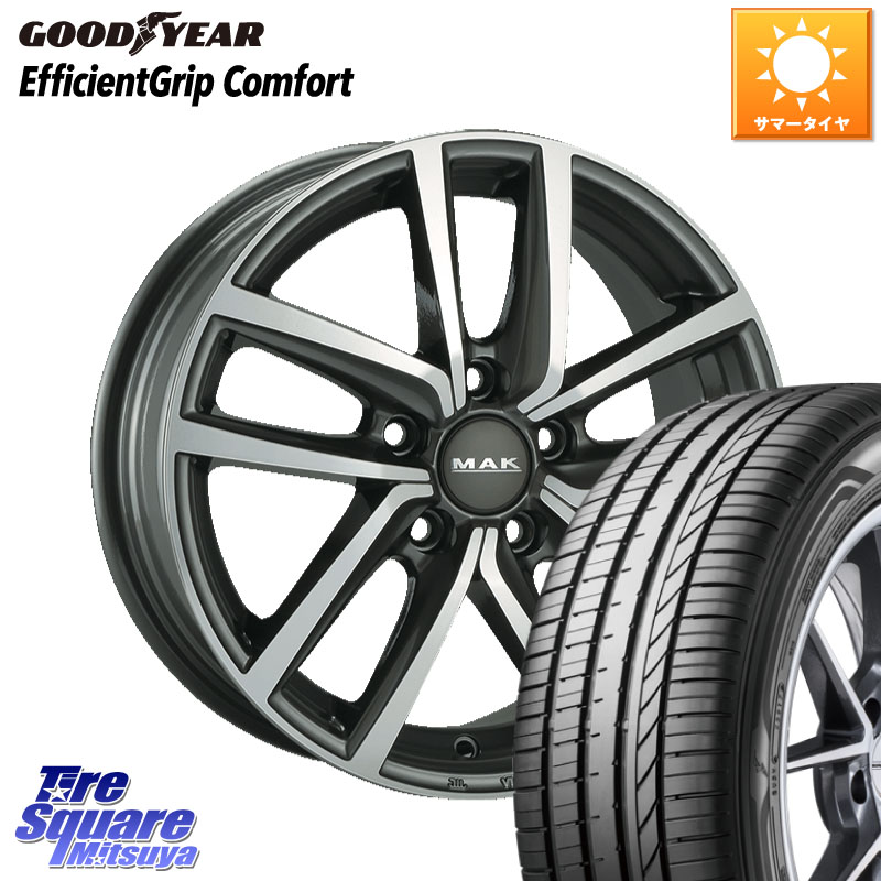 グッドイヤー EffcientGrip Comfort サマータイヤ 225/40R18阿部商会 MAK DRESDEN ホイール 18インチ 18X7.5J(VW GOLF7 AU) 51 5穴 112 フォルクスワーゲン ゴルフ7 フォルクスワーゲン ゴルフ7 GTI・R フォルクスワーゲン ゴルフ8 フォルクスワーゲン ゴルフ8GTI｜タイヤスクエアミツヤ