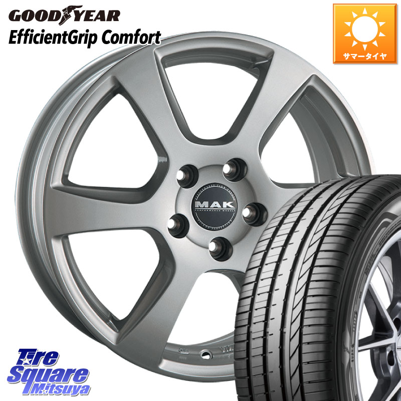 阿部商会 MAK VINCI(ヴィンチ) ホイール 17インチ 17 X 7.5J(MB W246) +52.5 5穴 112 グッドイヤー EffcientGrip Comfort サマータイヤ 225/45R17 メルセデスベンツ Bクラス(W246)