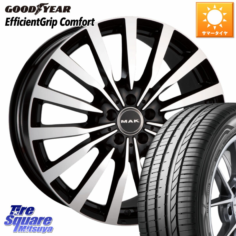 グッドイヤー EffcientGrip Comfort サマータイヤ 225/55R17阿部商会 MAK KRONE クローネ ホイール 17X7.5J(MB W213) 40 5穴 112 メルセデスベンツ Eクラス(W213)|タイヤスクエアミツヤ