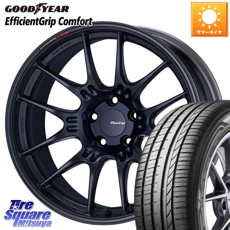 ENKEI エンケイ RACING GTC02 BK ホイール 19インチ 19 X 7.5J +45 5穴 114.3 グッドイヤー EffcientGrip Comfort サマータイヤ 235/40R19 CY2アコード
