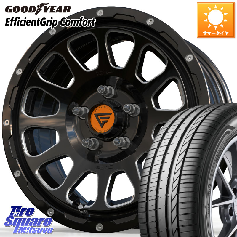 DELTA FORCE デルタフォース オーバル 16インチ 16 X 7.0J +35 5穴 114.3 グッドイヤー EffcientGrip Comfort サマータイヤ 205/60R16