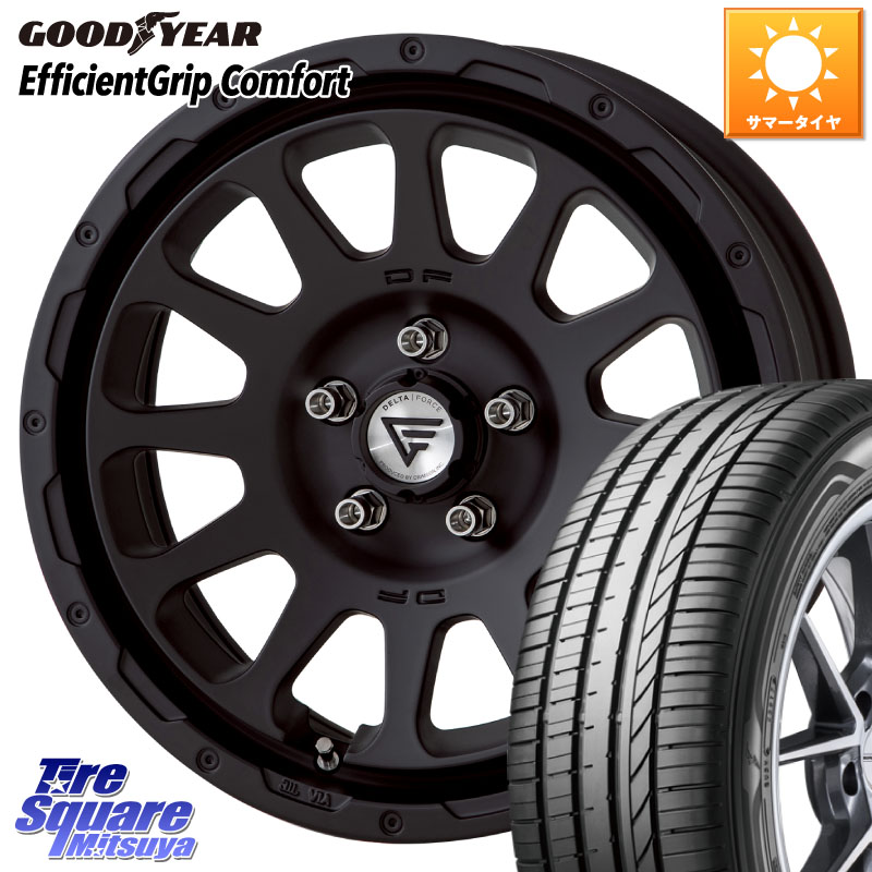 DELTA FORCE デルタフォース オーバル BK 17インチ 7J ホイール 17 X 7.0J +32 5穴 114.3 グッドイヤー EffcientGrip Comfort サマータイヤ 215/50R17