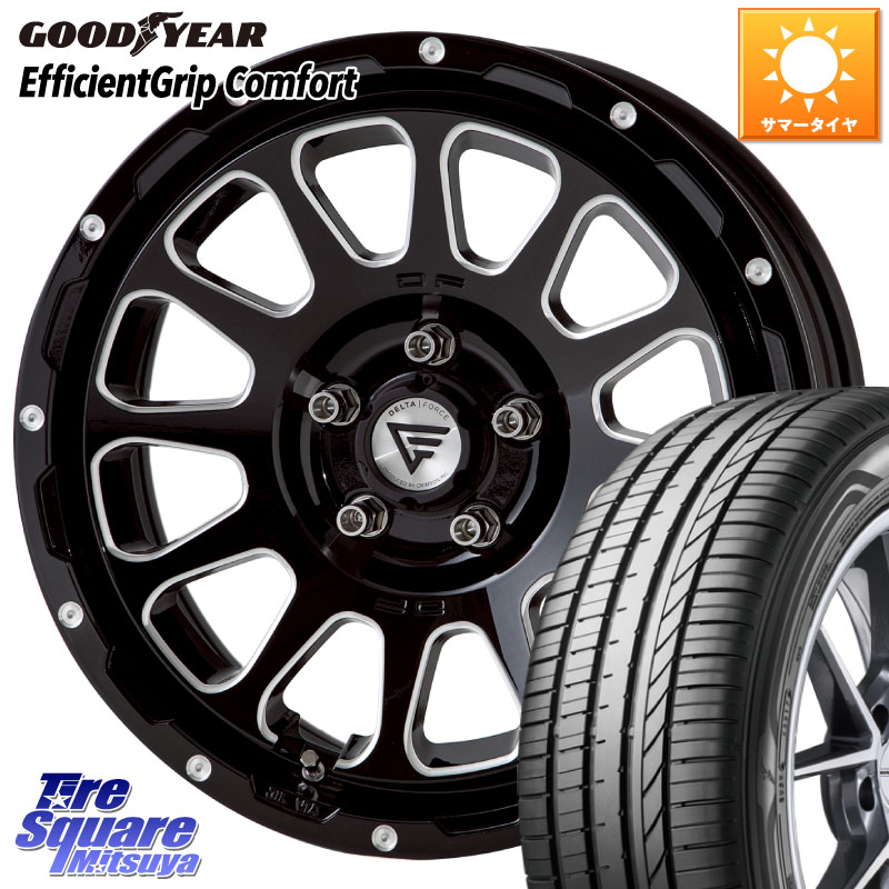 グッドイヤー EffcientGrip Comfort サマータイヤ 215/50R17DELTA FORCE デルタフォース オーバル 7J ホイール 17インチ 17X7.0J 32 5穴 114.3｜タイヤスクエアミツヤ