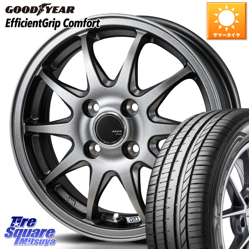 Japan三陽 ZACK JP202 ホイール 4本 15インチ 15 X 4.5J +45 4穴 100 グッドイヤー EffcientGrip Comfort サマータイヤ 165/50R15