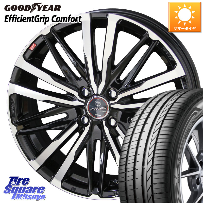 KYOHO SMACK CREST ホイール 4本 16インチ 16 X 6.0J +40 4穴 100 グッドイヤー EffcientGrip Comfort サマータイヤ 205/55R16 E13オーラ