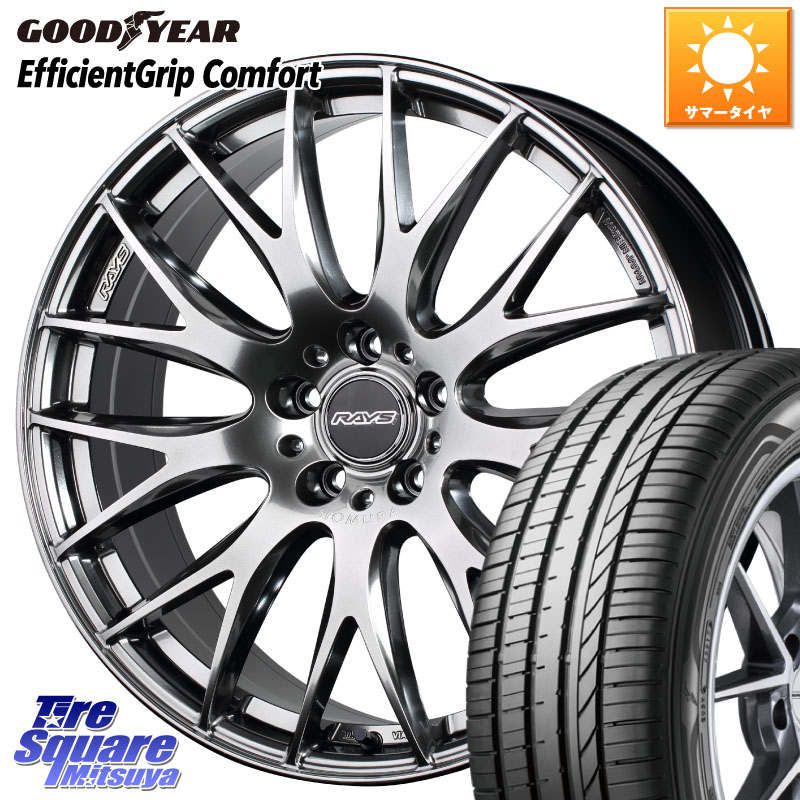 RAYS レイズ HOMURA 2X9Plus 18インチ 18 X 8.0J +45 5穴 114.3 グッドイヤー EffcientGrip Comfort サマータイヤ 225/55R18 デリカD:5 SL系フォレスター