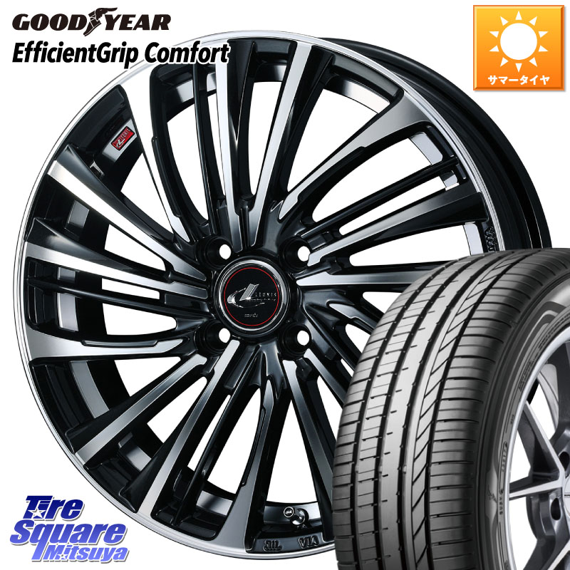 WEDS ウェッズ weds レオニス LEONIS FS (PBMC) 15インチ 15 X 5.5J +50 4穴 100 グッドイヤー EffcientGrip Comfort サマータイヤ 185/60R15 GR・GS系フィット GP5・6フィットHV