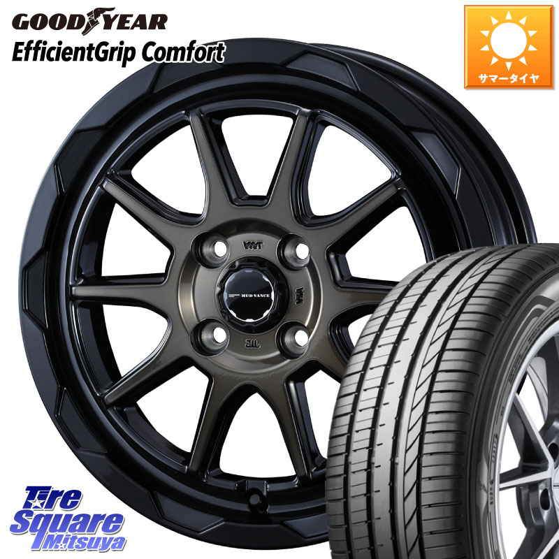 グッドイヤー EffcientGrip Comfort サマータイヤ 165/55R14WEDS マッドヴァンス06 MUD VANCE 06 ウエッズ 14インチ 14X4.5J 45 4穴 100 ハイゼットアゲトラCustom車用※軽自動車専用ホイール※ ekワゴン アルト系 モコ 日産 アトレーワゴン キャリイ エブリイ アゲト｜タイヤスクエアミツヤ