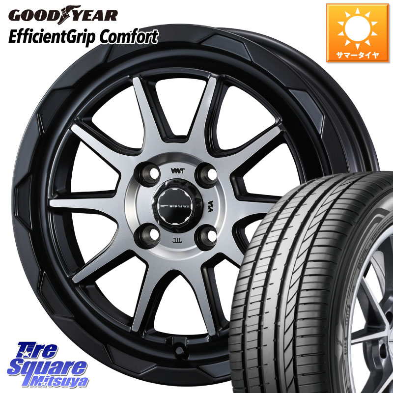 グッドイヤー EffcientGrip Comfort サマータイヤ 165/55R14WEDS マッドヴァンス06 MUD VANCE 06 ウエッズ 14インチ 14X4.5J 45 4穴 100 ハイゼットアゲトラCustom車用※軽自動車専用ホイール※ ekワゴン アルト系 モコ 日産 アトレーワゴン キャリイ エブリイ アゲト｜タイヤスクエアミツヤ