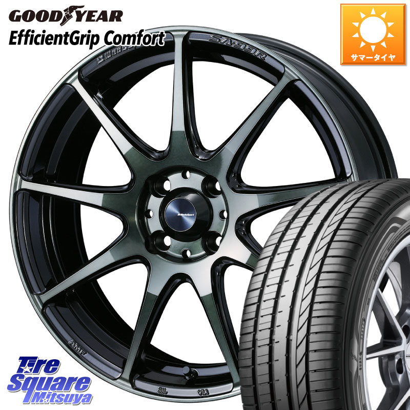 WEDS ウェッズ スポーツ SA99R 17インチ 17 X 6.5J(ND5RC Brembo) +42 4穴 100 グッドイヤー EffcientGrip Comfort サマータイヤ 195/45R17 ロードスター オプションブレンボキャリパー対応(990S、限定車含む)