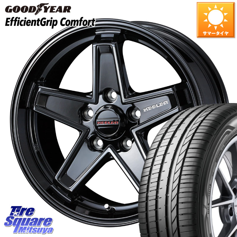 グッドイヤー EffcientGrip Comfort サマータイヤ 225/50R17WEDS KEELER TACTICS ブラック ホイール 17インチ キーラー タクティクス 17X7.0J 38 5穴 114.3 マークXジオ RX-8 MAZDA|タイヤスクエアミツヤ