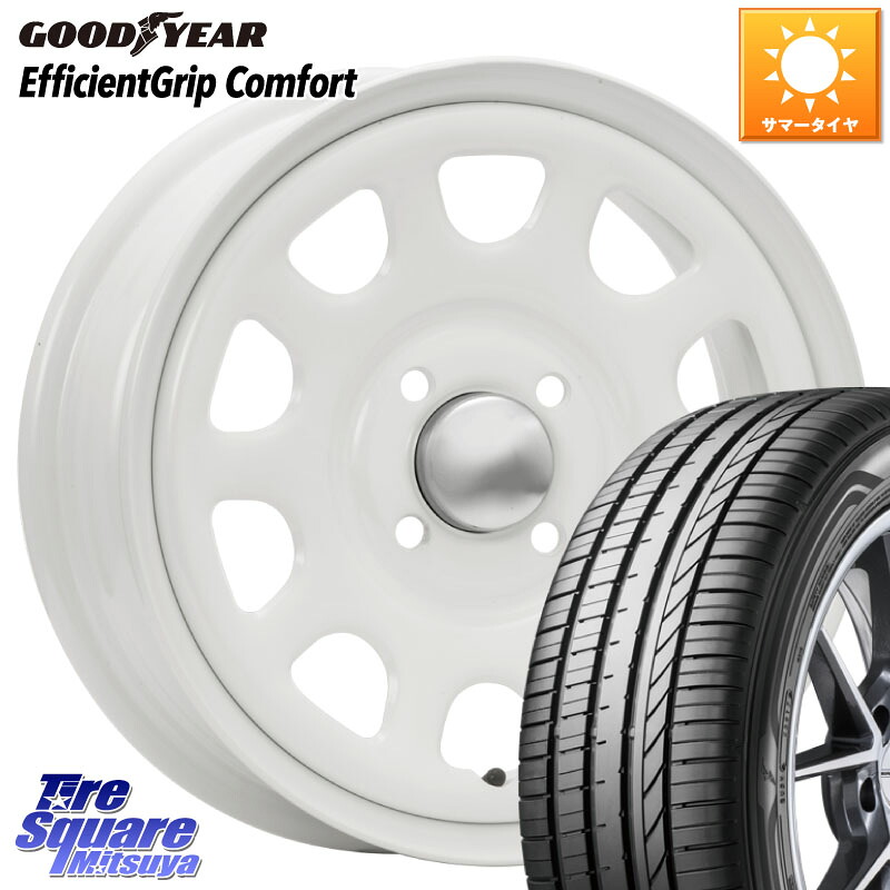 MLJ デイトナ SS DAYTONA SS WH 4H 14インチ 14 X 5.0J +42 4穴 100 グッドイヤー EffcientGrip Comfort サマータイヤ 165/55R14 ハイゼット アゲトラCustom車用※軽自動車専用ホイール※