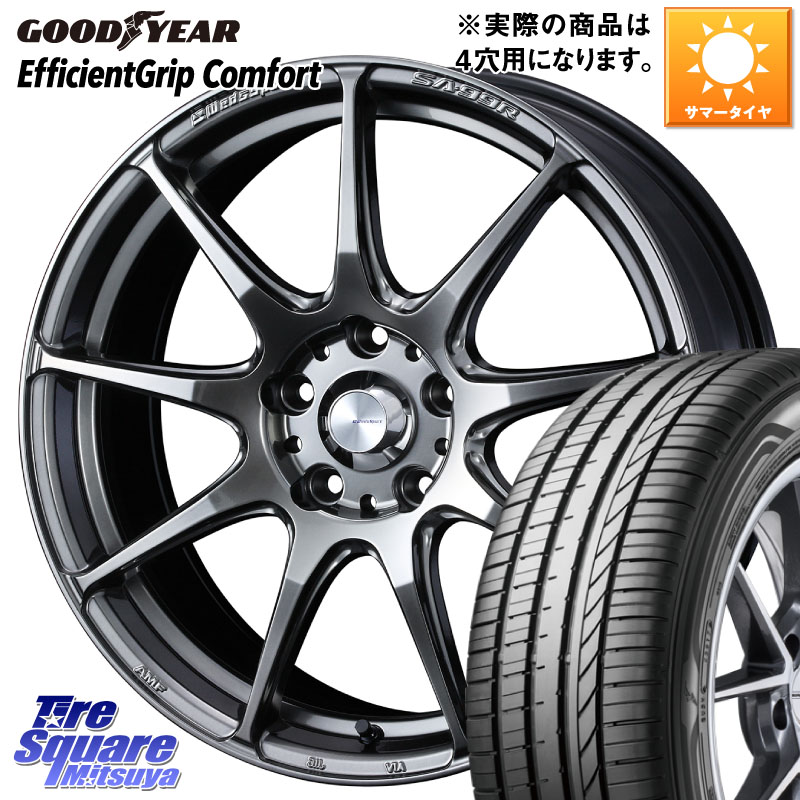 WEDS ウェッズ スポーツ SA99R SA-99R PSB 15インチ 15 X 6.0J +48 4穴 100 グッドイヤー EffcientGrip Comfort サマータイヤ 175/65R15 GR・GS系フィット クロスビー