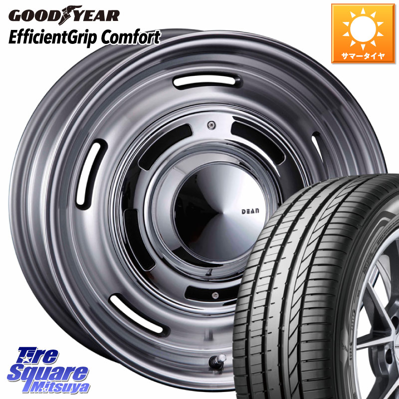 グッドイヤー EffcientGrip Comfort サマータイヤ 205/55R16CRIMSON ディーン クロスカントリー グレー 16インチ 16X6.0J 42 4穴 100 E13オーラ アクア|タイヤスクエアミツヤ