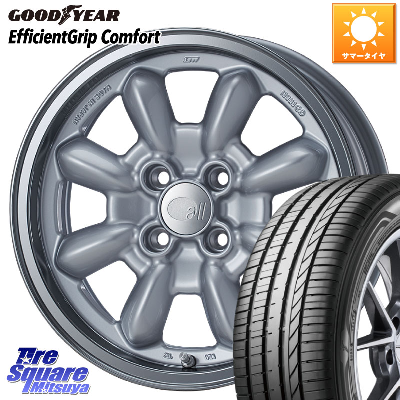 グッドイヤー EffcientGrip Comfort サマータイヤ 185/60R15ENKEI エンケイ ALL EIGHTEEN Classical Spoke 15インチ 15X6.0J 38 4穴 100 ヤリス 130系ヴィッツ ヴィッツ アクア シエンタ|タイヤスクエアミツヤ