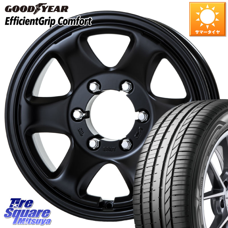 BRUT ブルート BR-44 BR44 BK ホイール 16インチ 16 X 6.5J +25 6穴 139.7 グッドイヤー EffcientGrip Comfort サマータイヤ 215/60R16