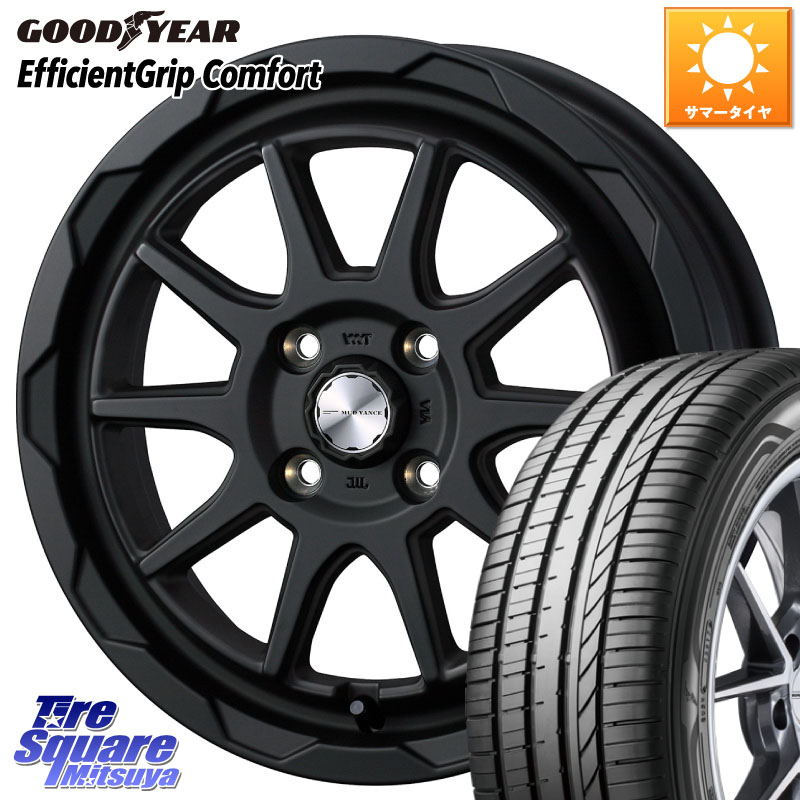 グッドイヤー EffcientGrip Comfort サマータイヤ 165/55R14WEDS マッドヴァンス06 MUD VANCE 06 ウエッズ 14インチ 14X4.5J 45 4穴 100 ハイゼットアゲトラCustom車用※軽自動車専用ホイール※ ekワゴン アルト系 モコ 日産 アトレーワゴン キャリイ エブリイ アゲト|タイヤスクエアミツヤ
