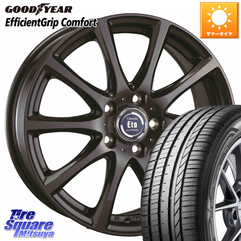 阿部商会 ティラード イータ 15 X 6.0J +45 5穴 100 グッドイヤー EffcientGrip Comfort サマータイヤ 185/60R15 170系シエンタ