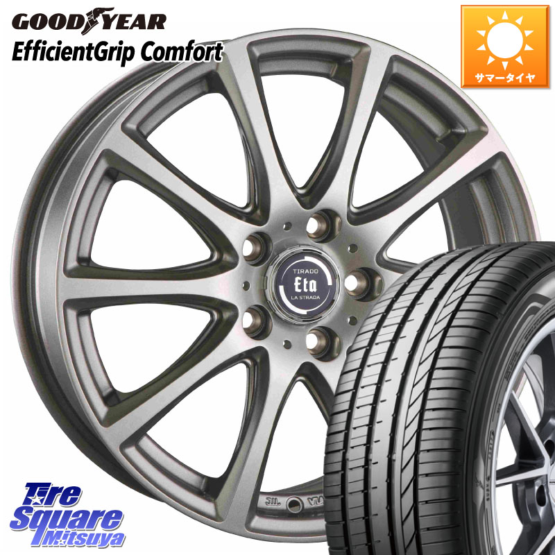 阿部商会 イータ 平座仕様 ティラード(トヨタ車専用) 15 X 6.0J +45 5穴 100 グッドイヤー EffcientGrip Comfort サマータイヤ 185/60R15 170系シエンタ