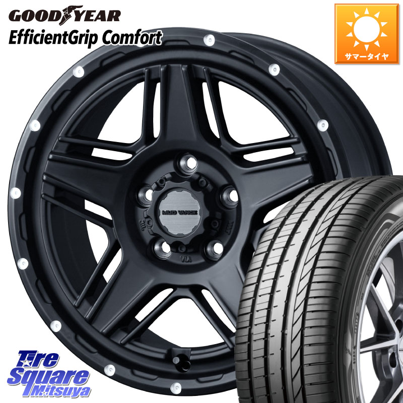 グッドイヤー EffcientGrip Comfort サマータイヤ 215/60R16WEDS 40535 マッドヴァンス07 MUD VANCE 07 BK 16インチ 16X7.0J 38 5穴 114.3 ジューク JUKE 日産 マークXジオ HS レクサス スカイラインセダン 日産 クラウンロイヤル クラウンハイブリッド ES レクサス ク|タイヤスクエアミツヤ