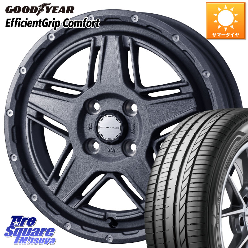 WEDS 40541 マッドヴァンス MUD VANCE 07 14インチ 14 X 4.5J +45 4穴 100 グッドイヤー EffcientGrip Comfort サマータイヤ 155/55R14