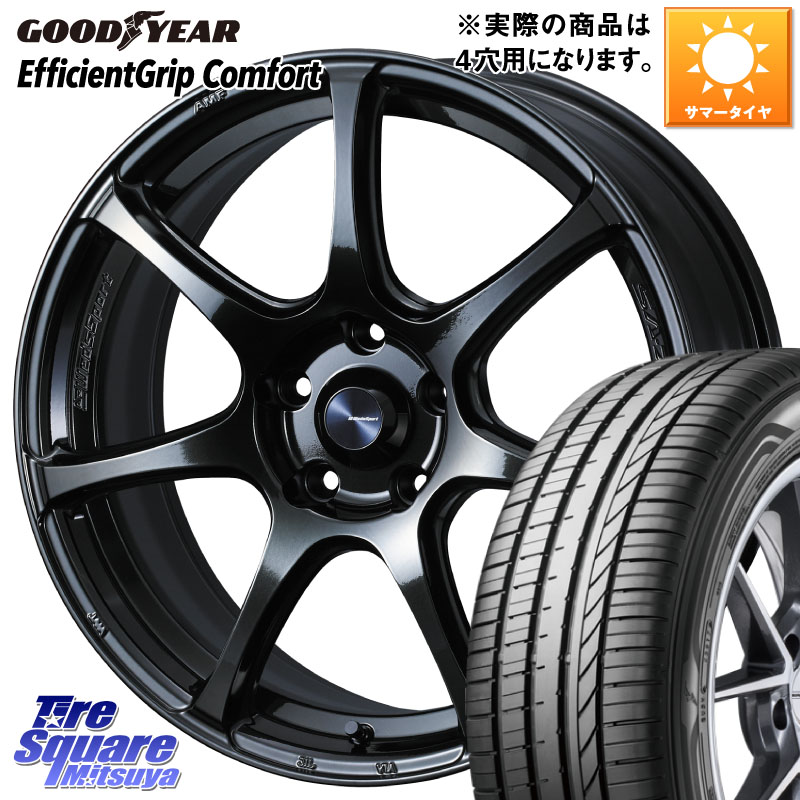 WEDS 74016 ウェッズ スポーツ SA75R SA-75R 15インチ 15 X 6.0J +48 4穴 100 グッドイヤー EffcientGrip Comfort サマータイヤ 175/65R15 GR・GS系フィット クロスビー